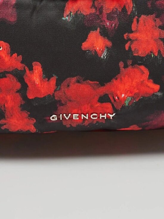 Givenchy Black/Red Floral Print Nylon Backpack Bag main image 11